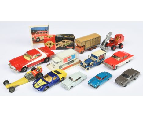 Mixed Vintage Diecast group to include Triang Spot-On Ford Zodiac - red, white (remains of box); Corgi Ford Gran Torino "Star