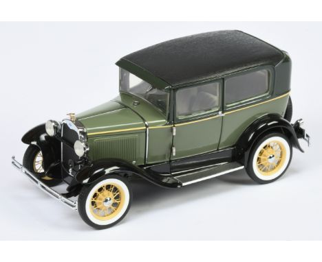 Franklin Mint B11YE09 1/24th scale 1930 Ford Model A Tudor with FM Paperwork - Near Mint to Mint in Fair to Good transit cart