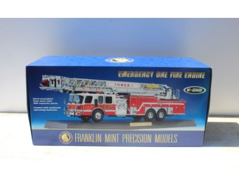 THE FRANKLIN MINT PRECISION MODELS, a boxed E-One Emergency One Tower One fire engine, scale 1:32, with outer box, appears un