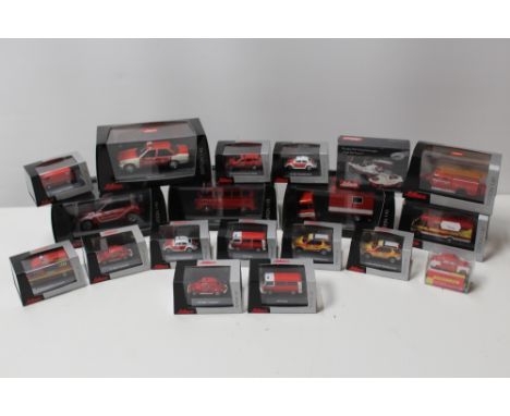 NINETEEN BOXED SCHUCO EMERGENCY SERVICES VEHICLES, mixed 1:43 and 1:87 scale