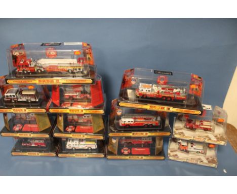 TWELVE BOXED CODE 3 COLLECTABLES 1:64 SCALE LIMITED EDITION FIRE ENGINES, to include City of New York, Chicago, City of Mesa 
