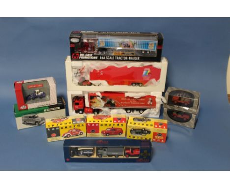 ELEVEN BOXED LORRIES, VANS, CARS AND GIFT SETS, to include Vanguards VA12003, VA14012, VA14005, 1953 Willys Jeep, Eligor 1:50