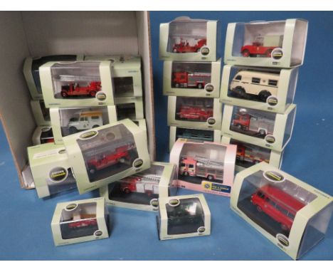 TWENTY FOUR BOXED OXFORD DIE CAST EMERGENCY SERVICES VEHICLES, all 1:76 scales