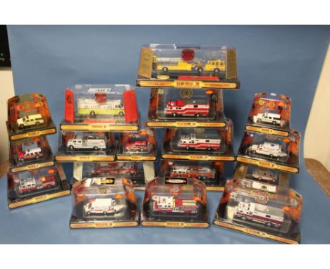 SIXTEEN BOXED CODE 3 COLLECTABLES FIRE ENGINES, 1:64 scale, limited edition, to include Coaldale Mack Tower Ladder, Chicago C