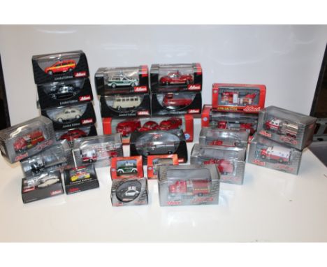 TWENTY FIVE BOXED SCHUCO EMERGENCY SERVICES VEHICLES, mixed scales including 1:43, some limited edition
