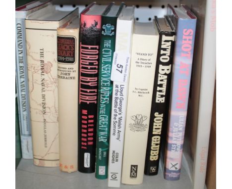 A selection of First War related volumes including Jerrold (D.) The Royal Naval Division; Forged by Fire - Battle Tactics of 