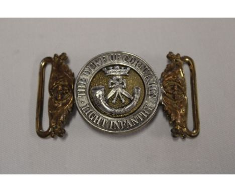 An Officer's silver-gilt full dress waist-belt clasp of the Duke of Cornwall's Light Infantry