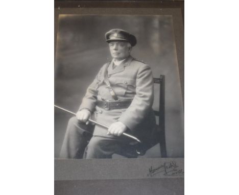 A First War photograph portrait of a Captain in he Army Chaplains Department 