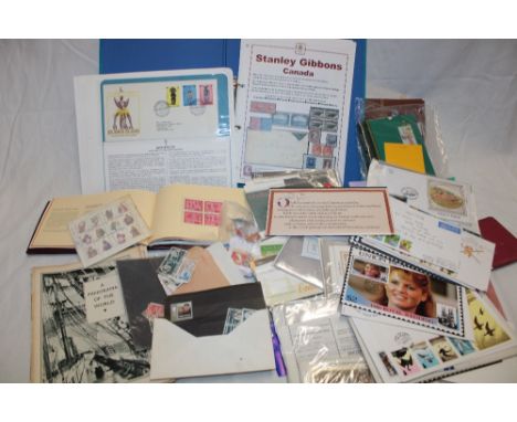 Various booklets of stamps, first day covers, stock books, presentation packs, etc