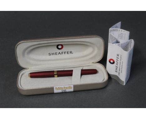 Sheaffer fountain pen, the nib marked with an M for Murmuration 