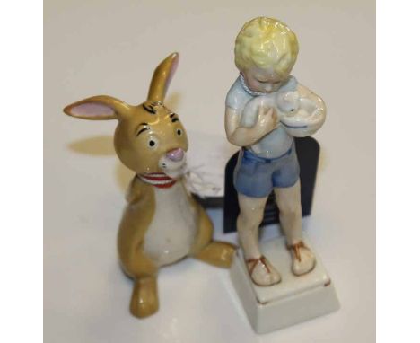 ROYAL WORCESTER FIGURE OF OLD FRIENDS
by F. G. Doughty; and a Walt Disney Bros Beswick figure of a bunny with gold stamp (2) 