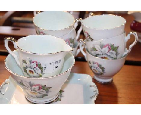 ROYAL STAFFORD HALF TEA SET 
together with ambassador ware part dinner service 