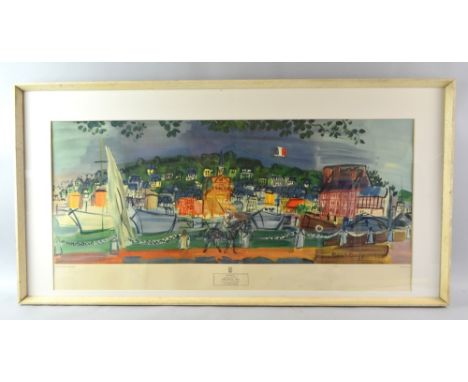 Raoul Dufy, (French, 1877-1953), framed lithograph poster of 'Yachts at Deauville, Regatta 1938', signed in plate, 73 x 29 cm