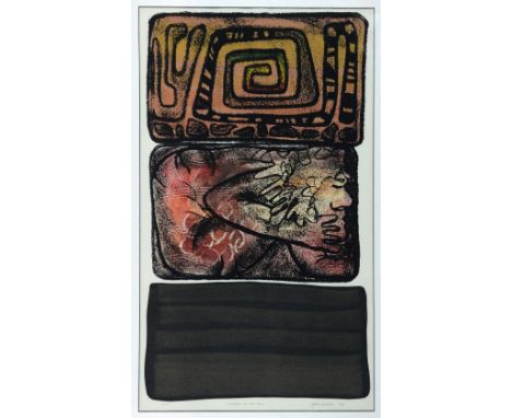Gail Gauldie (New Zealand 20th Century)  ‘Journey of the Soul’1995. Handmade Limited edition lithograph, 4 of 10.  Signed and