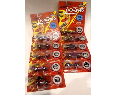 Johnny Lightning 1/64 scale diecast vehicles (x10). P&P Group 2 (£18+VAT for the first lot and £2+VAT for subsequent lots)Con