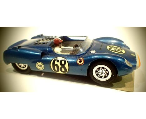 Vintage slot car, kit/scratch built, brass chassis and steering wheels. P&amp;P Group 1 (£14+VAT for the first lot and £1+VAT