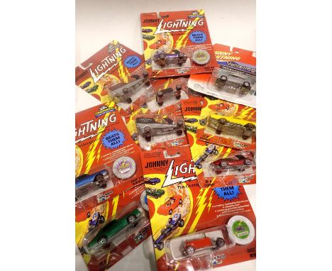 Johnny Lightning 1/64 scale diecast vehicles (x10). P&P Group 2 (£18+VAT for the first lot and £2+VAT for subsequent lots)Con