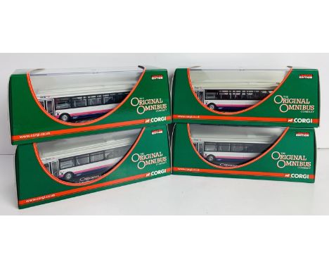 4x Corgi Omnibus 1:76 Buses - To Include: 4X OM46006 Wright Eclipse Urban First Glasgow - All Boxed P&amp;P Group 2 (£18+VAT 