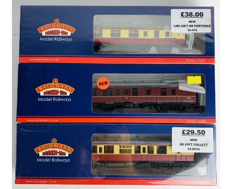 3x Bachmann Assorted Coaches - To Include: 39-076H, 34-081A, 39-470 - All New &amp; Boxed P&amp;P Group 2 (£18+VAT for the fi