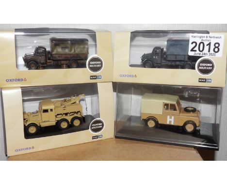 Oxford 1.76 Scale x 4 Mixed Military Vehicles. P&amp;P Group 2 (£18+VAT for the first lot and £2+VAT for subsequent lots) 