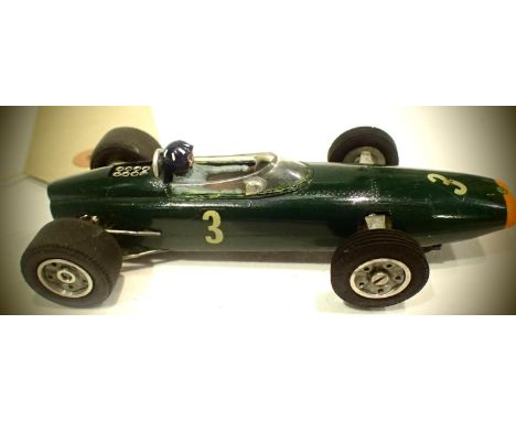 Vintage slot car, kit/scratch built, brass chassis and fixed wheels. P&amp;P Group 1 (£14+VAT for the first lot and £1+VAT fo