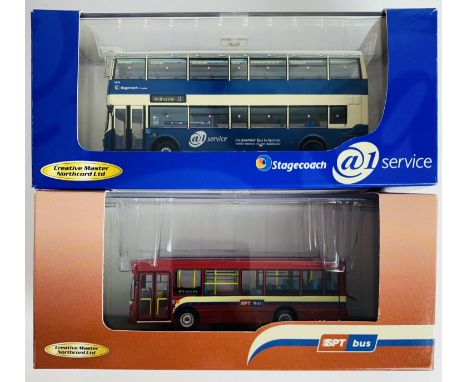 2x Creative Master / Northcord 1:76 Buses - To Include: UKBUS 3012 SPT Bus Mini Pointer Dart, UKBUS 1016 Stagecoach Dennis Tr