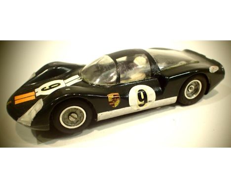 Vintage slot car, kit/scratch built, brass chassis and steering wheels. P&amp;P Group 1 (£14+VAT for the first lot and £1+VAT