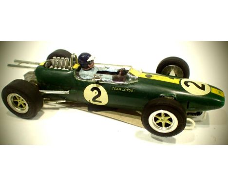Vintage slot car, kit/scratch built, brass chassis and fixed wheels. P&amp;P Group 1 (£14+VAT for the first lot and £1+VAT fo