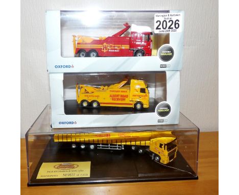 Oxford 1.76 x 3 2 x Recovery Vehicles and DAF Jack Richards Haulage Ltd Edition. P&amp;P Group 2 (£18+VAT for the first lot a