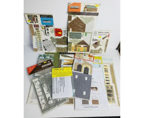 14x Assorted Card Construction Kits OO/HO Scale - Including examples from Superquick &amp; Metcalfe - All Sealed in Packets P