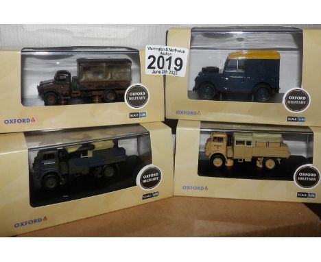 Oxford 1.76 Scale x 4 Mixed Military Vehicles. P&amp;P Group 2 (£18+VAT for the first lot and £2+VAT for subsequent lots) 