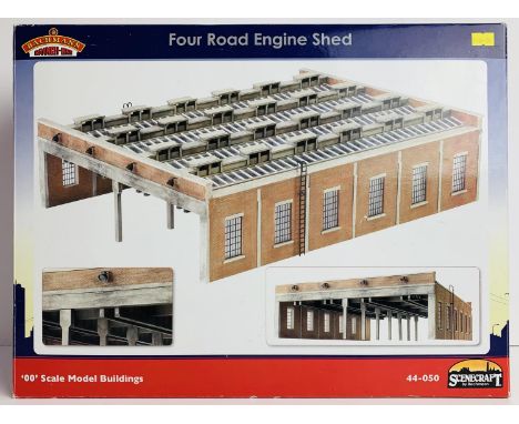 Bachmann OO Gauge 44-050 Scenecraft 'Four Road Engine Shed' Building - Boxed P&amp;P Group 3 (£25+VAT for the first lot and £