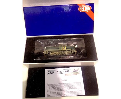 Heljan 1405 class 14, blue circle cement, weather. P&P Group 2 (£18+VAT for the first lot and £2+VAT for subsequent lots)Cond