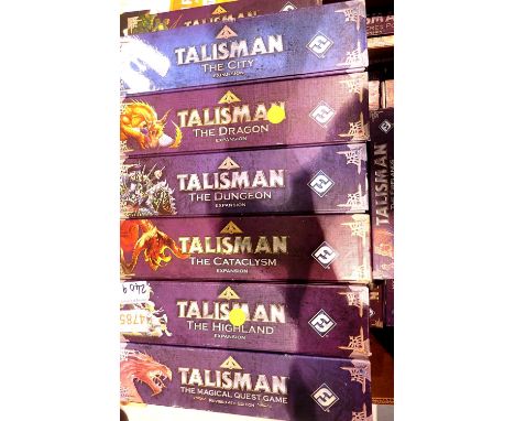 The Talisman (revised fourth edition) and thirteen expansion packs, unchecked but believed complete. P&amp;P Group 3 (£25+VAT