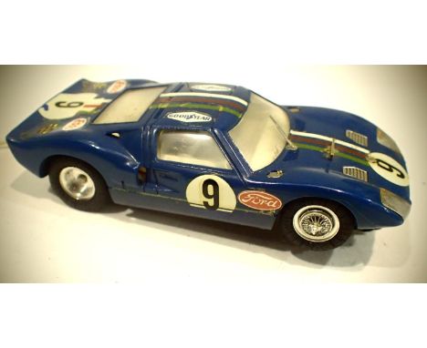 Vintage slot car, kit/scratch built, brass chassis and fixed wheels. P&amp;P Group 1 (£14+VAT for the first lot and £1+VAT fo