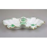 Herend, große Doppelschale in Blattform