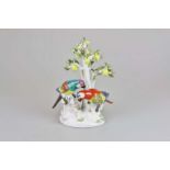 Meissen, Papageiengruppe unter Zitronenbaum