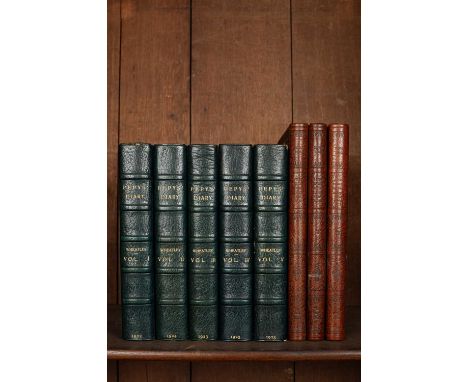 Wheatley (Henry B.) The Diary of Samuel Pepys, London: G, Bell and Sons, 1923, five volumes, 8vo, half-calf and marbled board