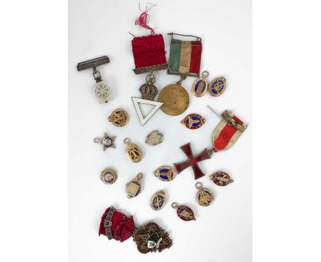 A quantity of silver and enamel masonic jewels including several marked Bengal, a Duchy of Cornwall Chapter example marked Fo