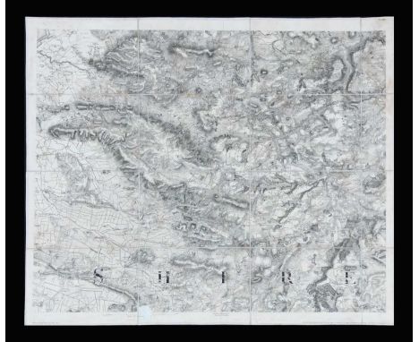 Wyld (James) Ordnance Survey of Great Britain boxed set of nine linen back folding maps comprising: Basingstoke, Bath, Wareha