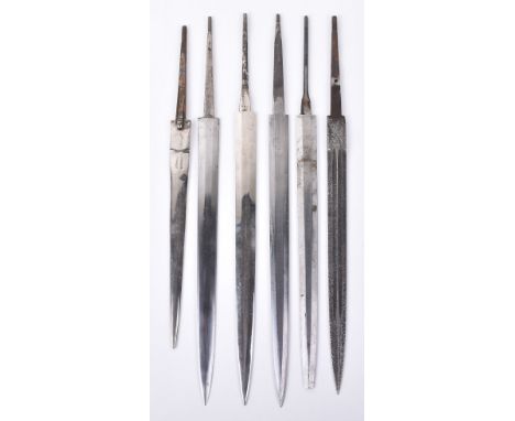 6x Various German Army, Luftwaffe and Naval Officers Dagger Blades, various conditions and makers marks. (6 items) 