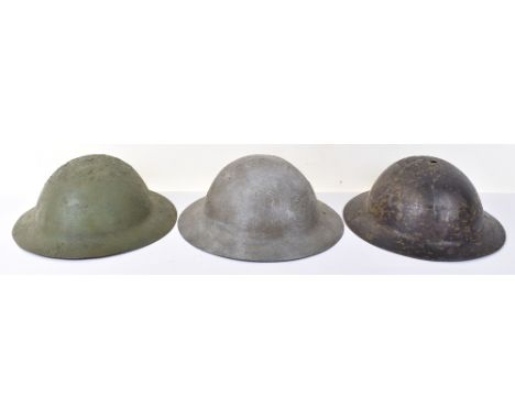 WW1 British Early Issue “B” Pattern Brodie Steel Combat Helmet, interesting example of the rimless pattern steel combat helme