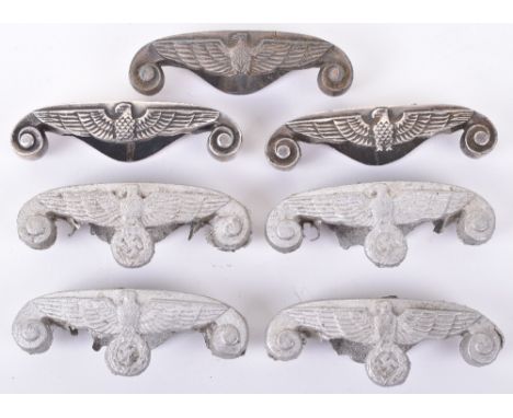 7x German Army Officers’ Dagger Cross Guards, three missing swastika wreaths, four unfinished original castings. (7 items) 