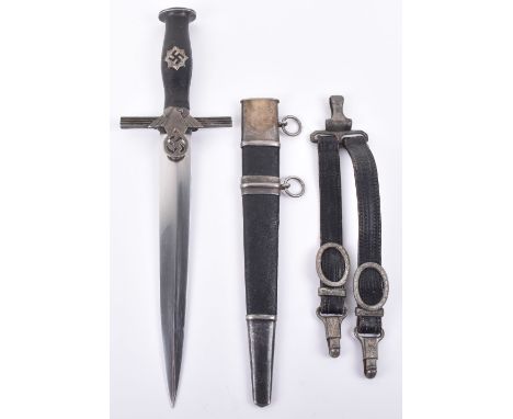 Third Reich RLB (Reichslufschutzbund) 2nd Model Officers Dress Dagger with Hanging Straps by Paul Weyersberg &amp; Co, good e