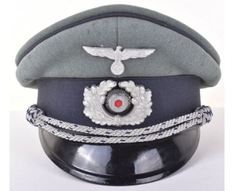 WW2 German Army Sonderfuhrer Officers Peaked Cap, scarce example of the peaked cap worn by the special administration section