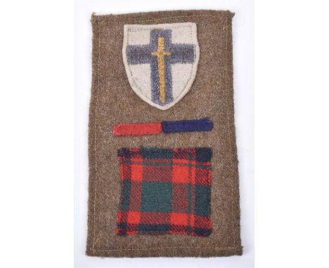 WW2 British 2nd Army 126th Highland Field Regiment Royal Artillery Battle Dress Combination, fine example with felt embroider