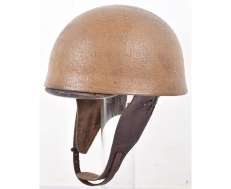 WW2 British Tropical Camouflaged Dispatch Riders Steel Helmet, good example of the standard pattern dispatch riders helmet wh