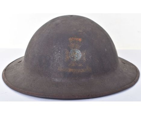 WW1 British Wiltshire Regiment Other Ranks Pattern “Brodie” Steel Combat Helmet, untouched example of a 2nd pattern Brodie st