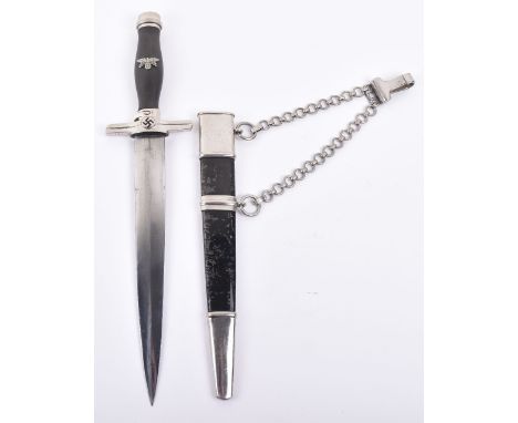 Third Reich Postschutz (Postal Protection) Dress Dagger by Paul Weyersburg, good example with black ebony handle having origi