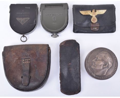 Selection of Third Reich Items, consisting of trinket box produced from a Luftwaffe technical achievement award with relief p